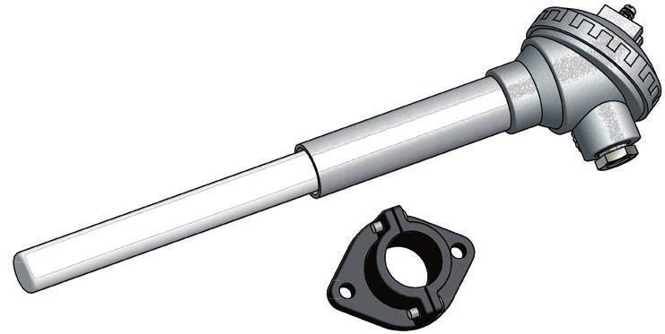 Termoelement med koblingshode og dobbel høytemperatur lomme i keramikk/alsint Type TB TEKNISKE SPESIFIKASJONER Type elementer K-element, NiCr-NiAL N-element, Nicrosil-Nisil R-element, Pt13%Rh-Pt