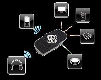 Bluetooth Adapter, Sena SR Bluetooth kommunikasjonssentral Mulighet for tilkobling av fritidsradio Bruk fritidsradio Bike-to-bike med glimrende lydkvalitet!