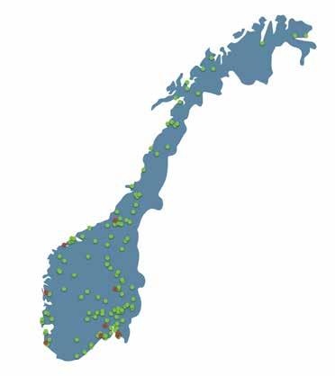 Fragmenteringsverk: Stena Recycling Skien Norsk Gjenvinning Fredrikstad Norsk Gjenvinning Orkanger Norscrap West Hanøytangen Hellik Teigen Hokksund Vartdal Gjenvinning Vartdal Norsk