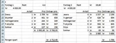 24 a 6500 kr b Omtrent 42 kg 1.