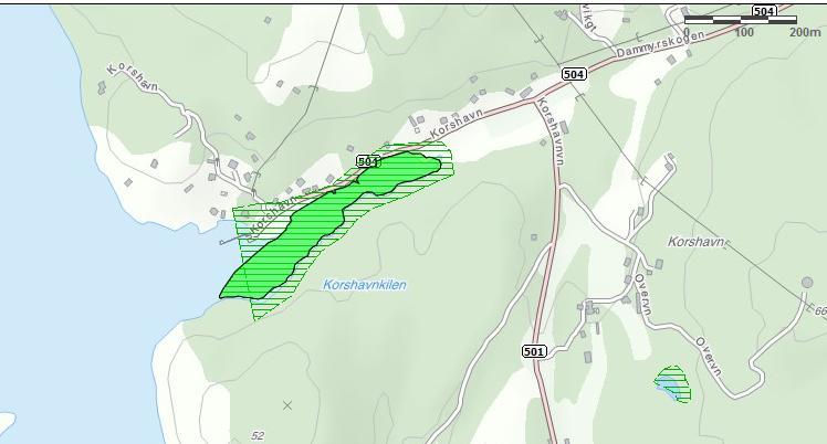 Totalareal: 24 Daa Figur 11: løtbunnsområder vest på Kirkøy.