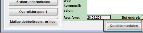 Oppslag i opplysninger i Kandidatmodulen Dette gir oppslag i Kandidatmodulen dersom markert person er