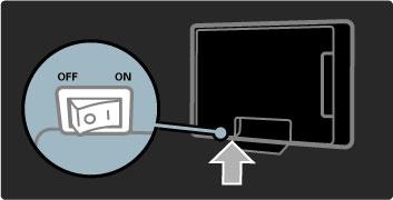 1.3 Knappene på TVen Av/på-knappen Slå TVen på eller av med av/på-knappen til høyre på TVen. Når TVen er slått av, bruker den ikke strøm. Trykk på J Ambilight for å slå Ambilight av eller på.