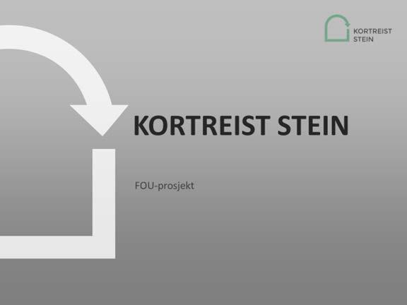 Prosjektet 'Kortreist Stein' er delt inn i følgende arbeidspakker H1 Planprosesser og ressursforvaltning H2 Kontrakter,