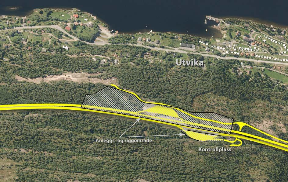 Planbeskrivelse E16 Skaret-Høgkastet 63 Riggområdet i Homledal er vist på figuren nedenfor. Det legges opp til at fv.