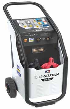 Diag-Startium 60-24 kan brukes ved diagnose (kun 12V). Den gir opp til 60A under arbeid.