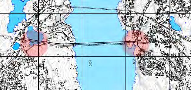 Alt C7, C7/C9 er marginalt betre med omsyn til sårbarhet sidan det er god avstand mellom eksisterande og ny bru. Risikoen for at uønska hendingar på eine brua vil verke inn på andre brua, er mindre.