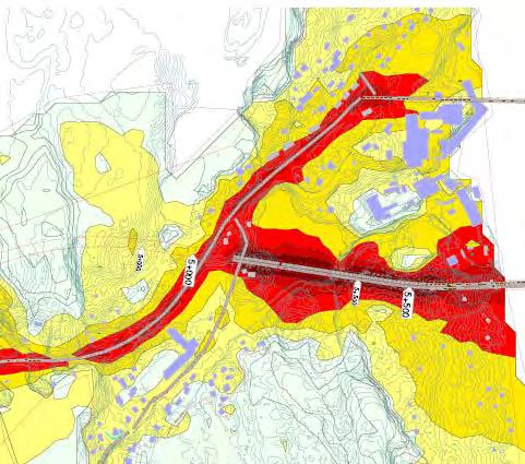 Her er utdrag frå støyutrekningane for alt C8 og alt C7 i Knarrvika og