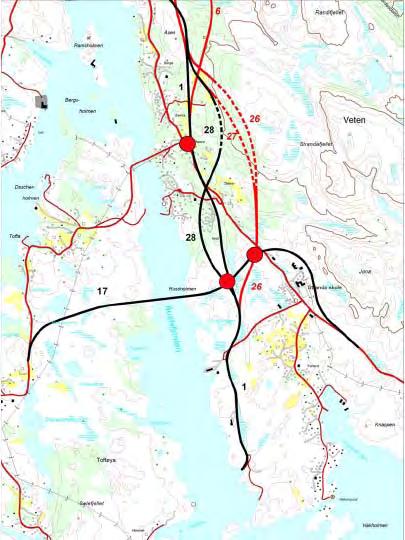 Parsell Steinsland - Austefjorden Ulike løysingar for ny 2-felts veg mellom Steinsland og Austefjorden.