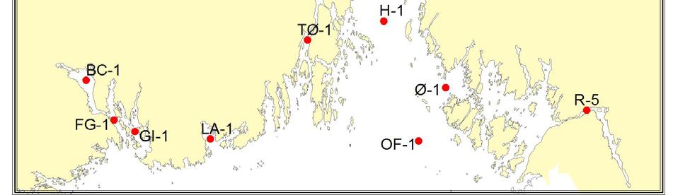 2 Materiale og metoder Det ble samlet inn bløtbunnsfauna fra 3 stasjoner plassert ved Rauå, Ringdalsfjorden ved Hvaler og midtfjords ved Torbjørnsskjær.