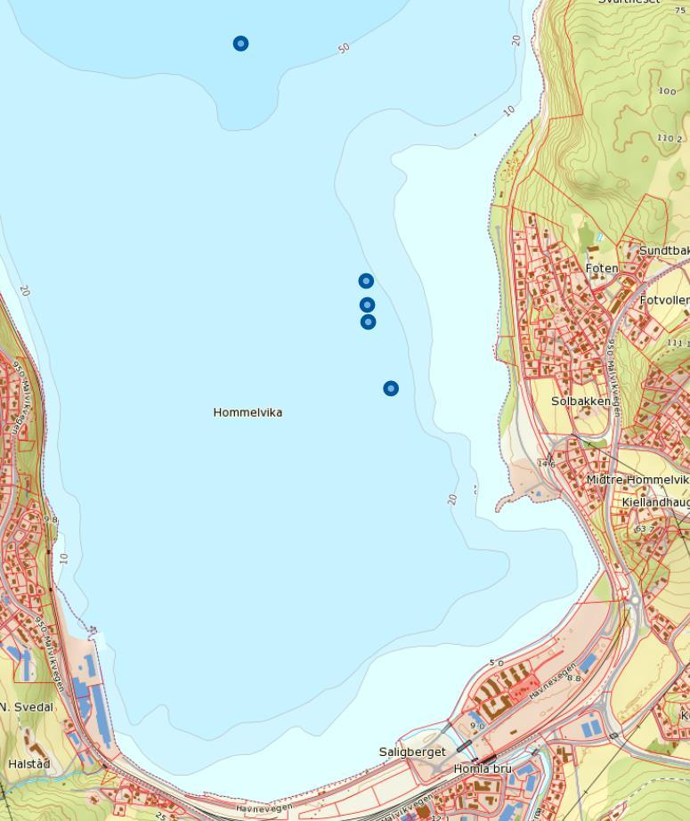 RESIPIENTVURDERING HOMMELVIKBUKTA 9/18 HRV-Ref HRV-150 HRV-Ny HRV-50 HRV-Eks Figur 3.