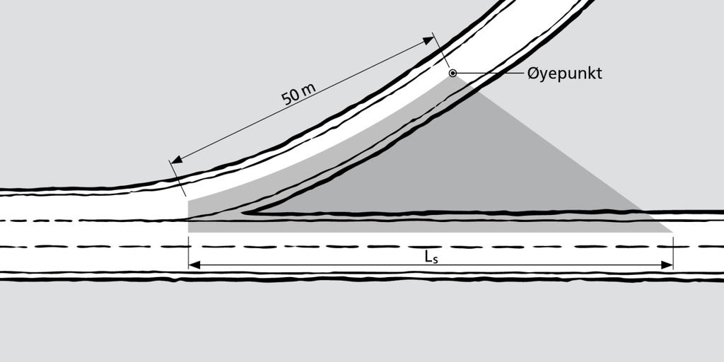 Statens vegvesen D2-S06a - 9 Påkjøringsrampe Areal med krav til sikt