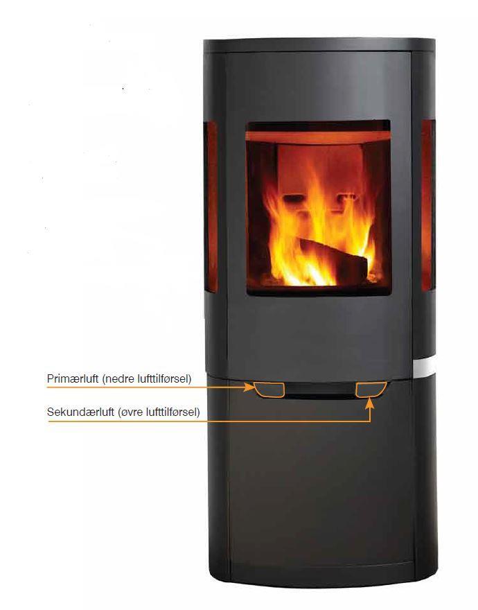 Opptenning 1. Slå av kjøkkenvifte og ikke bruk sentralstøvsuger. 2. Åpne et vindu i stuen på gløtt i nærhet av ovnen slik at ekstra friskluft tilføres ovnen. 3.