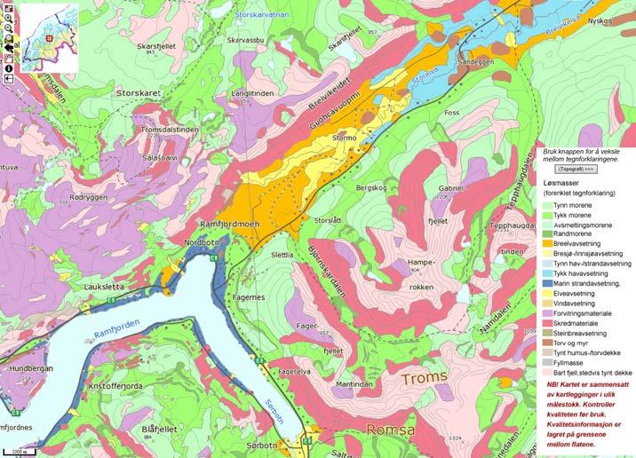 Oppgave 4 (vektes 25% av eksamen) A. Figur A nedenfor viser en kurve over relativ havnivåendring i Holosen på Sørøya i Finnmark. Figur B viser en sedimentologisk log fra innsjøsedimenter («lake 3»).