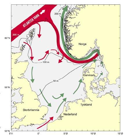 Transport av atlantisk vann inn til/ut fra