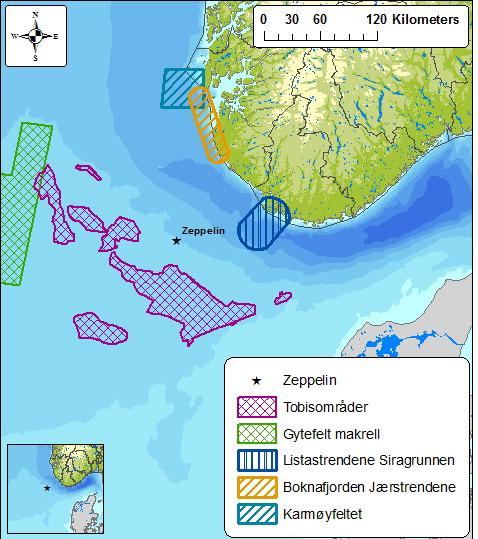 hele Nordsjøen, mens kvitnos for det meste blir observert i den vestlige delen av Nordsjøen (OLF, 2006).