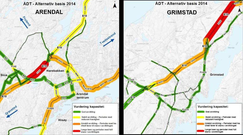 3.4 Hvorfor en Bymiljøpakke i arendal- og grimstadregionen? Det er kjørt transportmodeller med utgangspunkt i Regional transportmodell (RTM) for Region sør (RTM sør).