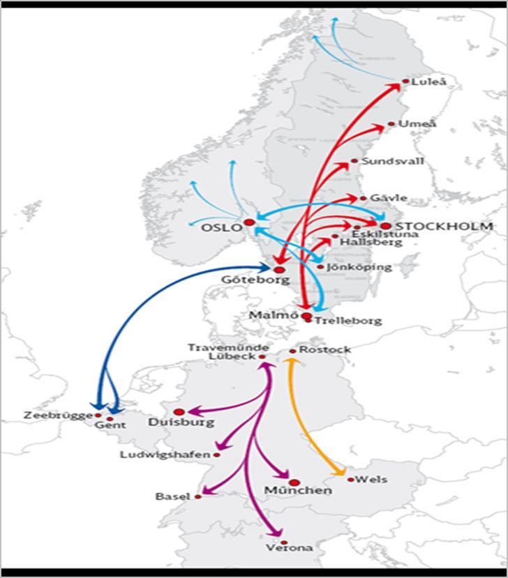 Godstrafikken til fra Europa må i fremtiden gå med bane. Slå sammen norske og svenske jernbaner.