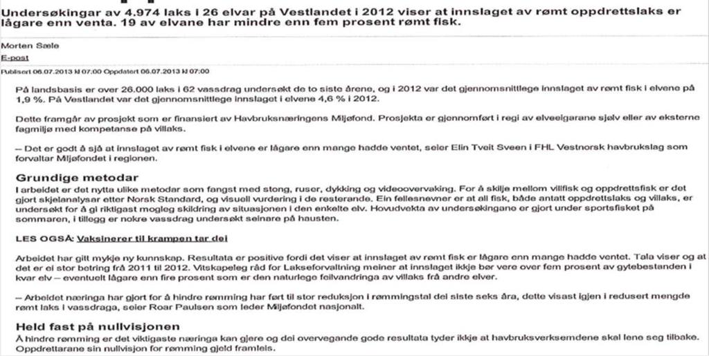 974 laks i 26 elver på Vestlandet i 2012