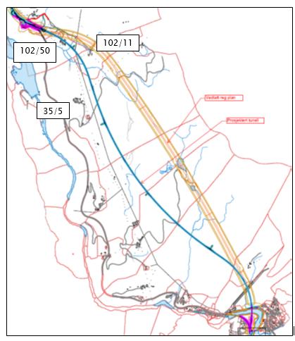 Ad. 5: Flytting av kryss med lokalveg Klosbøle I forbindelse med sikkerhetsgodkjenning av vegen ble det bestemt å øke bredde av tunnelen til 3 felt.