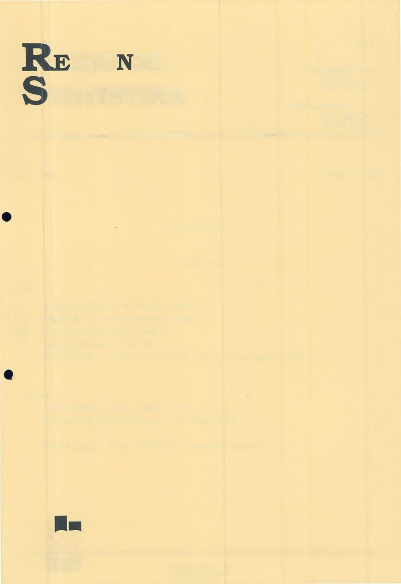 REGIONAL- STATISTIKK Del D Oslo: Postboks 8131 Dep. 0033 Oslo 1 Tlf.