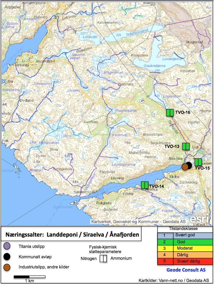 Titania AS: Vannovervåking, resultater 2016 27.