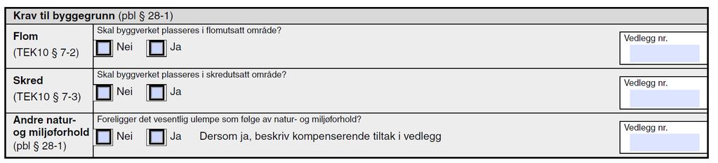 Søknadspliktige tiltak som forestås av tiltakshaver selv jf. pbl 20-4 Eks.