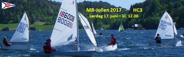 MB-Jollen 2017 HC3 Lørdag, kl. 12.00 Arrangør: Sted: Arena: Regattasjef: Milde ved Fanafjorden, Bergen Fanafjorden Kjell Totland Lenke til MB-Jollen 2017 på SailRace System : https://www.