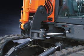 Kapasitet Med stor gravekomfort og høyteknologisk hydraulikk, gir DX80R en