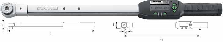 Momentverktøy Elektronisk vinkel-momentnøkkel Sensotork 73 enkel og fleksibel betjening ved hjelp av meny på stort display veldig stort måleområde ( % til 00 % av høyeste verdi) leveres med vribar