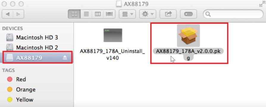 II-2. Mac OS Installere driver 1. Klikk på "AX88179_178A.