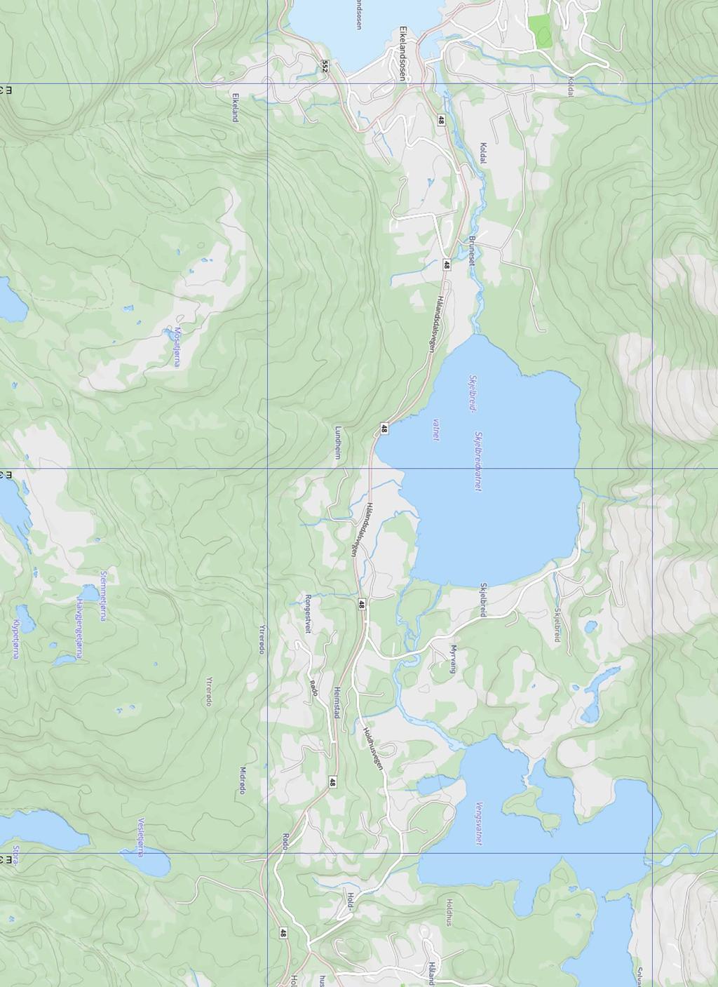 FUSA KRAFTLAG SA 22 kv-hengekabel Skjelbreid Oversiktskart Tegn.nr.: Dato: A-13885 28.03.17 Målestokk: Rev.dato: 1:20 000 - Rev.