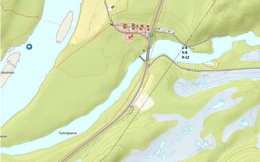 Slike teiner egner seg ikke på områder med høye vannhastigheter, og på området mellom Trongfossen og Lindsetmobrua ble det derfor bare