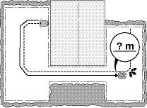 MENYFUNKSJONER Område X > Hvor langt? Angi avstanden i meter langs den gjeldende ledningen fra ladestasjonen til det fjerntliggende området der robotgressklipperen begynner å klippe.