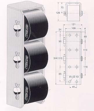 But-Roll horisontal 2 roll galvanisert