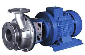 Normaltsugende syrefaste pumper Pumpe i monoblock utførelse med IEC normert motor.