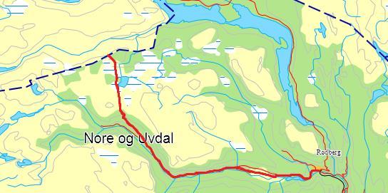 1. Uvdalsvegen Videreføres fra Rødberg over Dagalifjell til Hol grense