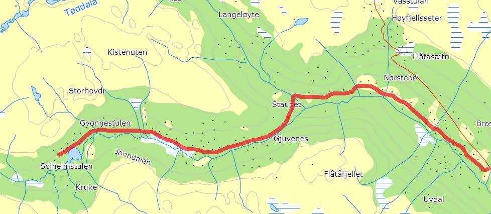 65. Hardangerviddavegen Fra Hagenkrysset og inn til Solheimstulen Navneforslag: