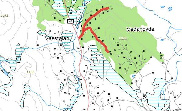 172. Veahøvdhalle Veg nord for Veahøvde Navneforslag: VEAHØVDHALLE Godkjente skrivemåter: Vedahovda (Godkjent av