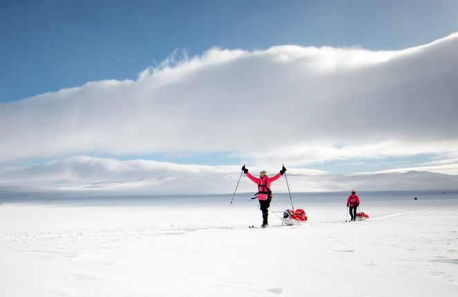 I 2016 var Kari med på Expedition Amundsen, et 100 kilometer løp med en 40 kg tung pulk over Hardangervidda i Amundsens skispor.