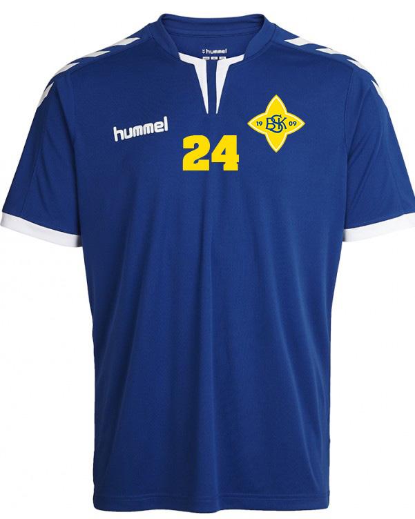 All bruk av logo på tøy skal godkjennes av Markedsavdelingen til BSK. Eksempel på BSK-stjernen på tøy Farger Hjemmedraktene til Bækkelagets Sportsklub er gul med blå detaljer.