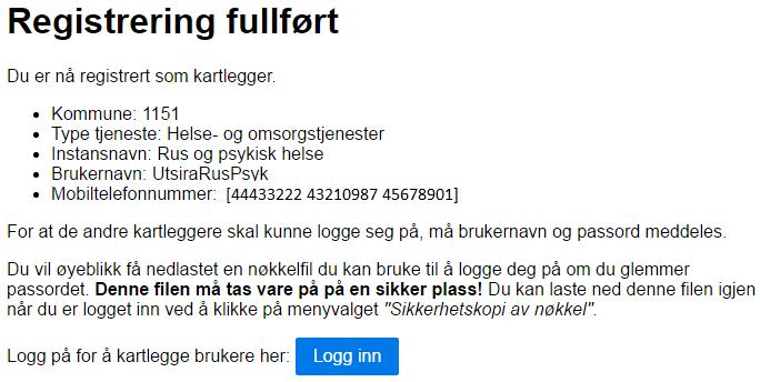 slå opp på tidligere års kartlegginger.