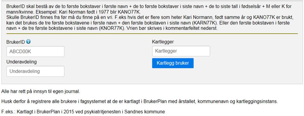 Det vil da bli laget en avidentifisert fil som KORFOR bruker til å lage kommunerapporten. Instansen må melde fra til kommunekontakten at instansen er ferdig med sin kartlegging.