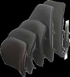 7,5 cm dybde Invacare Matrx Elite Back Invacare Matrx Elite Back har lett sidestøtte med god klaring ved skuldre og hofter.