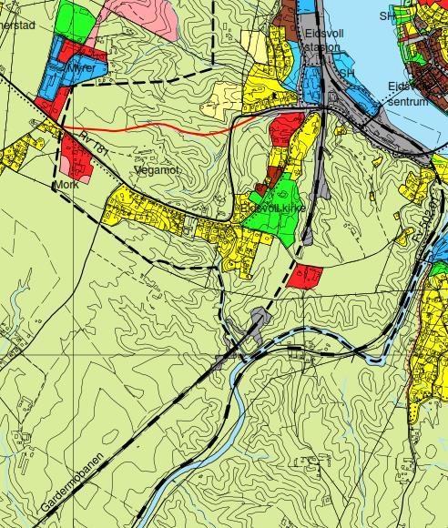 stasjo Side 6 av 66 Plaområdet er begreset til område for ytt dobbeltspor mellom Vejar og Eidsvoll stasjo med tilhørede alegg for gjeomførig og drift. 1.2 