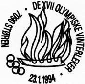 1994 DE XVII OLYMPISKE VINTERLEKER STØREN (Brukt under Fakkelstafetten)
