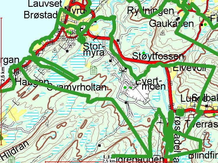 Vald nr 12 Evertmoen hadde tidligere et tellende areal på 4 060