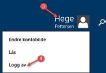 Klikk på Startknappen nederst til venstre på startlinjen. 3. Trykk deretter Logg av. BRA Desktop avsluttes og neste gang du logger på starter en ny sesjon. 4.