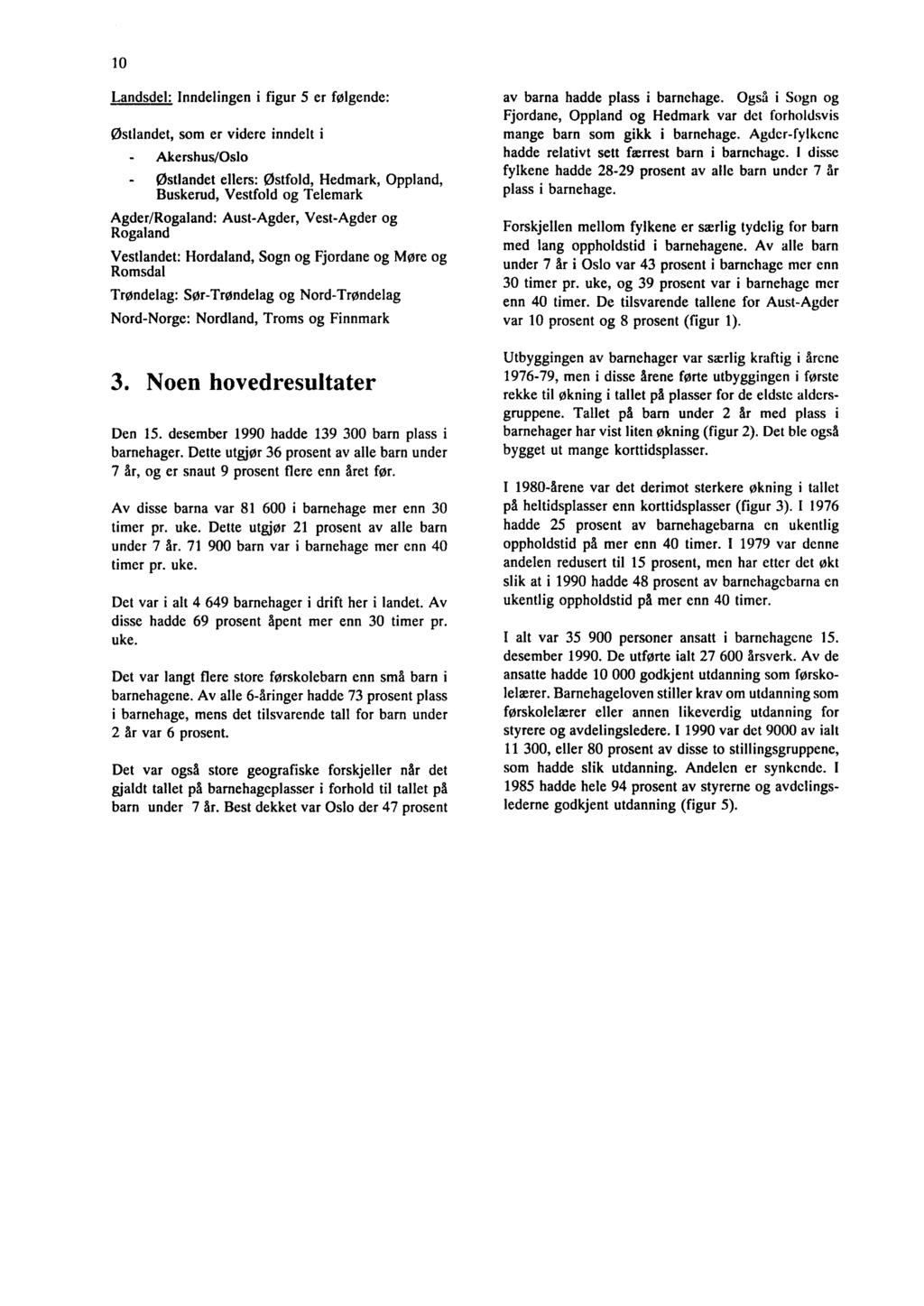 10 Landsdel: Inndelingen i figur 5 er følgende: Østlandet, som er videre inndelt i Akershus/Oslo Østlandet ellers: Østfold, Hedmark, Oppland, Buskerud, Vestfold og Telemark Agder/Rogaland:
