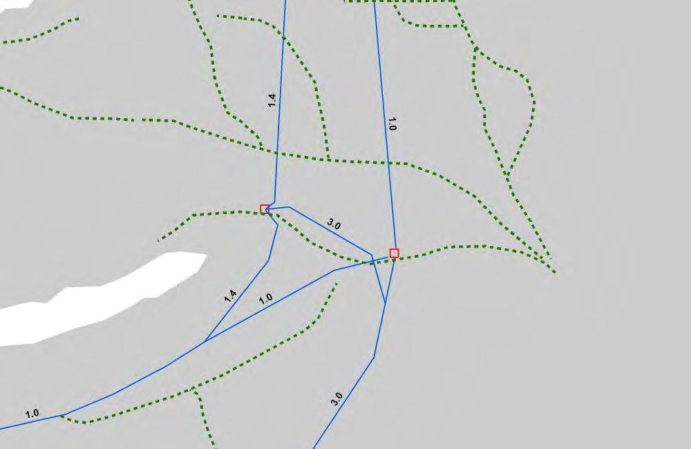 vinterbeiteområder. Transformatorstasjon Snillfjord A blir liggende midt i området for en del av dette trekket.